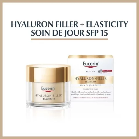 Eucerin – Hyaluron-Filler + Elasticity Soin de Jour SPF15 – 50 ml