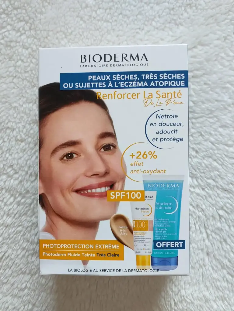 BIODERMA PHOTODERM TINTE TRES CLAIRE MAX SPF 100+ ATODERM GEL DOUCHE 100 ML