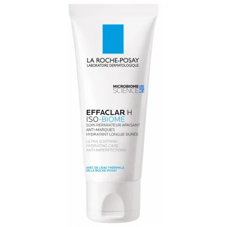 La-Roche-Posay EFFACLAR H ISO-BIOME soin réparateur apaisant anti-marques | Peau fragilisée par les traitements anti-acné | 40ml