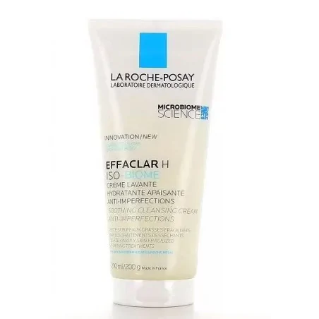 La-Roche-Posay EFFACLAR H ISO-BIOME Crème Nettoyante | Peau sèche à tendance acnéique | 200ml