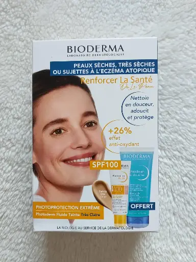 BIODERMA PHOTODERM TINTE TRES CLAIRE MAX SPF 100+ ATODERM GEL DOUCHE 100 ML