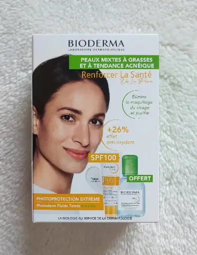BIODERMA ECRAN SOLAIRE SPF 100+ INVISIBLE + EAU MICELAIRE SEBIUM H2O