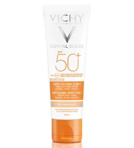 Vichy Capital Soleil Soin anti-taches teinté 3-en-1 SPF 50+ – 50 ml