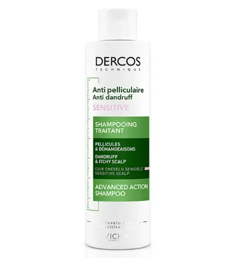 Vichy Dercos Shampooing traitant Antipelliculaire Sensitive – Sans sulfate – 200 ml